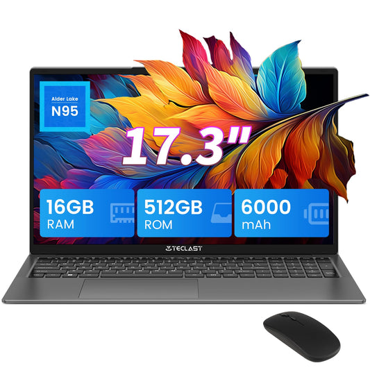 Teclast F17Plus 17.3 Inch Laptop, 16Gb Ram 512Gb Ssd, Intel N95, Windows 11 Pro, 180 Laptops °   Flip